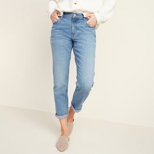 Mid-Rise Boyfriend Straight Jeans for Women